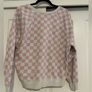 Pink Checkerboard Sweatshirt